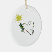 Weiße Taube Keramik Ornament (Rechts)