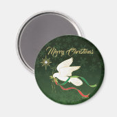 Weiße Taube Magnet (Vorderseite/Rückseite)