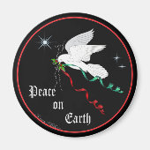 Weiße Taube Magnet (Vorne)