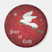 Weiße Taube Magnet (Vorne)