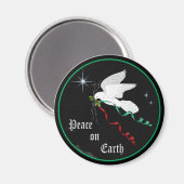 Weiße Taube Magnet (Vorderseite/Rückseite)