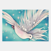 Weiße Taube mit ätherischen Flügeln Geschenkpapier Set (Vorderseite 3)