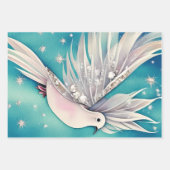 Weiße Taube mit ätherischen Flügeln Geschenkpapier Set (Vorderseite 2)