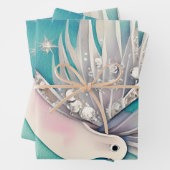 Weiße Taube mit ätherischen Flügeln Geschenkpapier Set (Beispiel)
