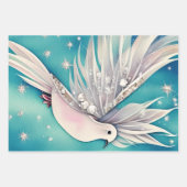 Weiße Taube mit ätherischen Flügeln Geschenkpapier Set (Vorderseite)