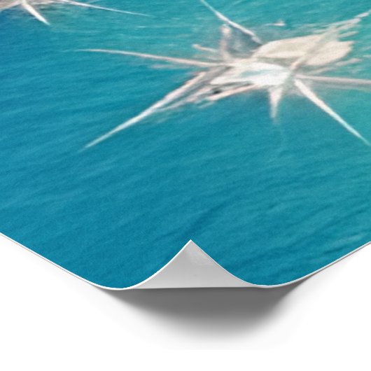 Weiße Taube mit ätherischen Flügeln Poster (Ecke)