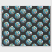 Weiße Taube mit Freude auf der Erde Geschenkpapier (Flach)