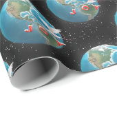 Weiße Taube mit Freude auf der Erde Geschenkpapier (Rolleneckpunkt)