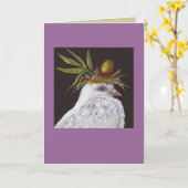 weiße Taube mit Olivenzweig-Karte Karte (Gelbe Blume)