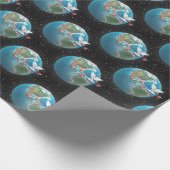 Weiße Taube mit Weltfrieden Geschenkpapier (Ecke)