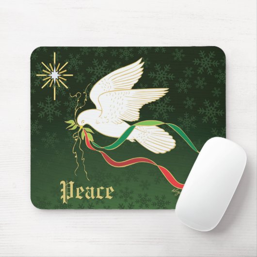 Weiße Taube Mousepad (Mit Mouse)