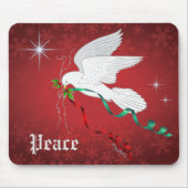 Weiße Taube Mousepad (Vorne)