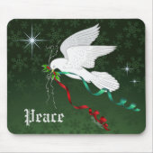 Weiße Taube Mousepad (Vorne)