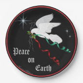 Weiße Taube Pappteller (Vorderseite)