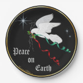 Weiße Taube Pappteller (Vorderseite)