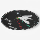 Weiße Taube Pappteller (Schrägansicht)