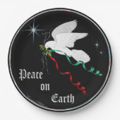 Weiße Taube Pappteller (Vorderseite)