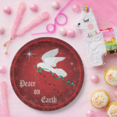 Weiße Taube Pappteller (Party)