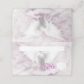 Weiße Taube Platzkarte (Außenseite Aufgefaltet)