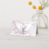 Weiße Taube Platzkarte (Rückseite)