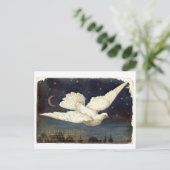 weiße Taube Postkarte (Stehend Vorderseite)