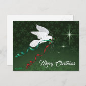 Weiße Taube Postkarte (Vorne/Hinten)