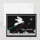 Weiße Taube Postkarte (Vorne/Hinten)