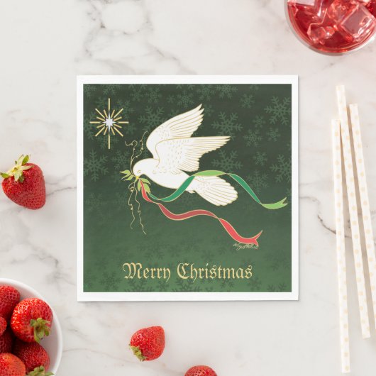 Weiße Taube Serviette (Beispiel)