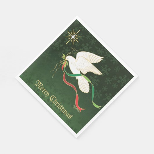 Weiße Taube Serviette (Ecke)