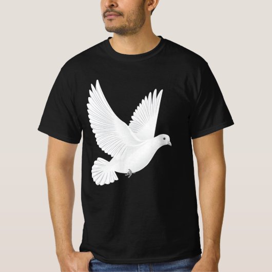 Weiße Taube T-Shirt (Vorderseite)