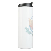 Weiße Taube Thermosbecher (Nach links gedreht)