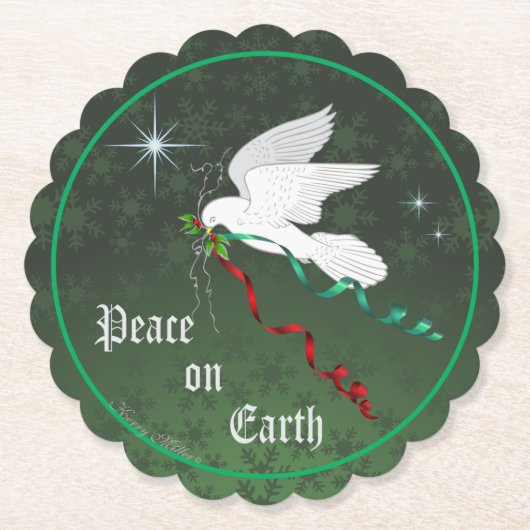 Weiße Taube Untersetzer (Vorderseite)