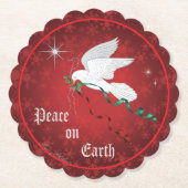 Weiße Taube Untersetzer (Vorderseite)