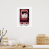 WEIßE TAUBEN AM FENSTER, anique rot pink Poster (Küche)