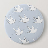 weiße Tauben auf blau Button (Vorderseite)