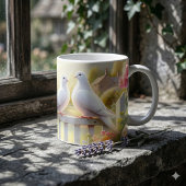 Weiße Tauben Cottage-Garten Kaffeetasse