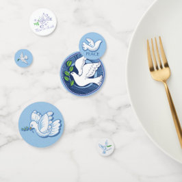 Weiße Tauben des Friedens Konfetti