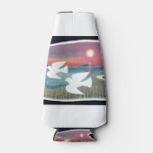 Weiße Tauben fliegen Flaschenkühler (Vorderseite)