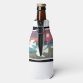 Weiße Tauben fliegen Flaschenkühler (Flasche Rückseite)