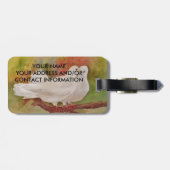 Weiße Tauben Gepäckanhänger (Rückseite horizontal)