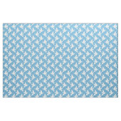 Weiße Tauben mit blauem Bandmuster Stoff (Fat Quarter (45,7 x 55,9 cm))