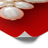 Weiße Tauben mit Hochzeitsrennen Poster (Ecke)