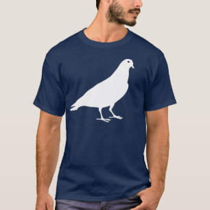 Weiße Tauben-Tierdruck T-Shirt