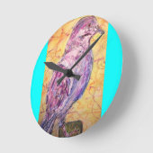 Weiße Taubenkunst Runde Wanduhr (Winkel)