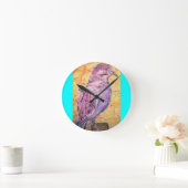 Weiße Taubenkunst Runde Wanduhr (Zuhause)