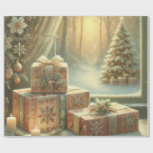 weiße Taufe Geschenkpapier (Flach)