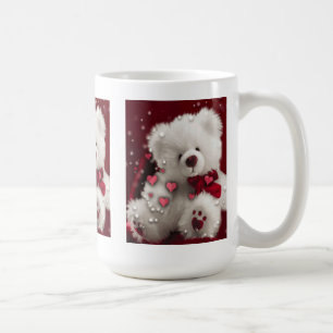 Weiße Teddy-Bärn-Tasse Kaffeetasse