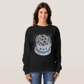 Weiße Tee Pun Weidcore Ästhetische Eyeball Tee Lie (Vorne ganz)