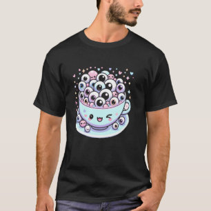 Weiße Tee Pun Weidcore Ästhetische Eyeball Tee Lie