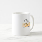 Weiße Teetasse mit gedrucktem Design (VorderseiteRechts)